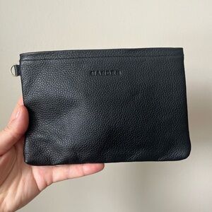 Mandrn Black Leather Pouch, New